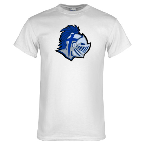  White T Shirt - Warrior Helmet