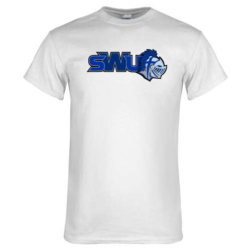  White T Shirt - SWU w/ Knight