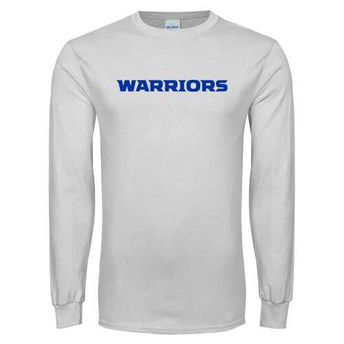  White Long Sleeve T Shirt - Warriors