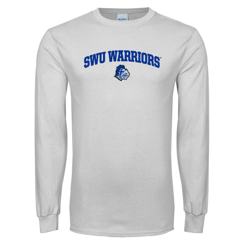  White Long Sleeve T Shirt - Arched
