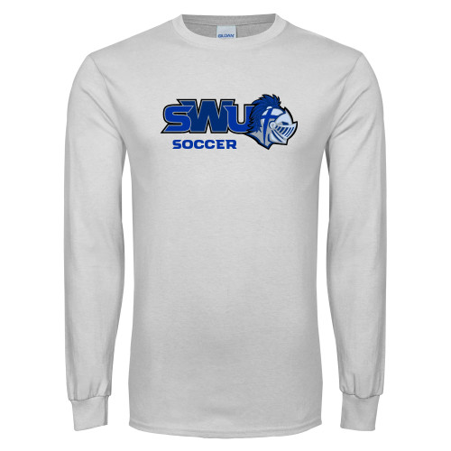  White Long Sleeve T Shirt - Soccer
