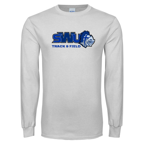  White Long Sleeve T Shirt - Track and Field