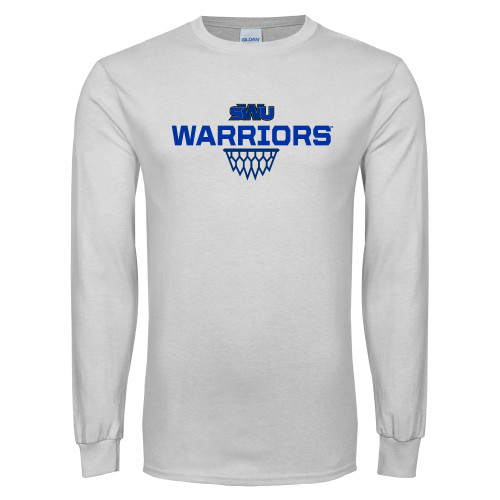  White Long Sleeve T Shirt - Basketball Sharp Net