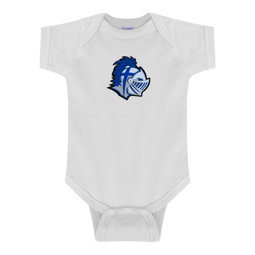 White Infant Onesie - Warrior Helmet