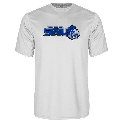  White Performance Tee - SWU w/ Knight