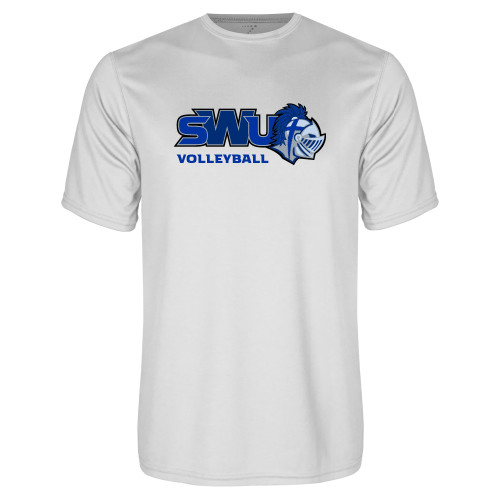 White Performance Tee - Volleyball