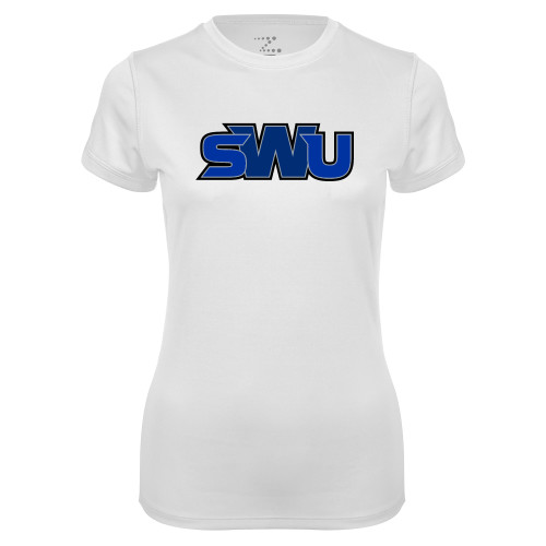  Womens White Performance Tee - SWU