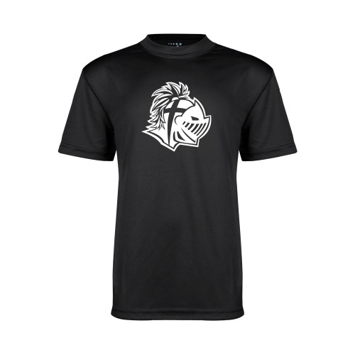  Youth Performance Black Tee - Warrior Helmet