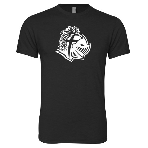  Next Level Black Triblend Tee - Warrior Helmet