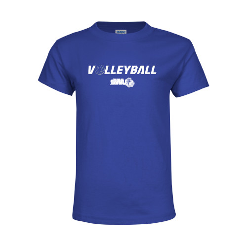  Youth Royal T Shirt - Volleyball w/ Ball
