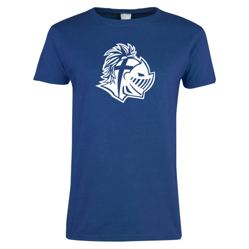 Womens Royal Short Sleeve Tee - Warrior Helmet