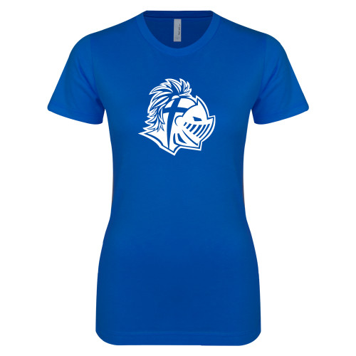  Next Level Womens Royal Boyfriend Tee - Warrior Helmet