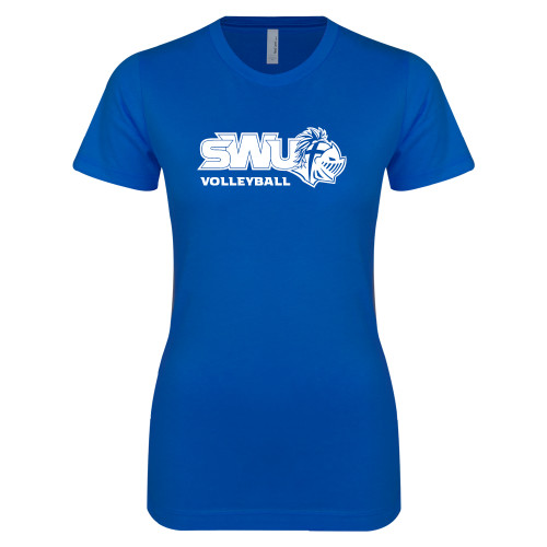  Next Level Womens Royal Boyfriend Tee - Volleyball