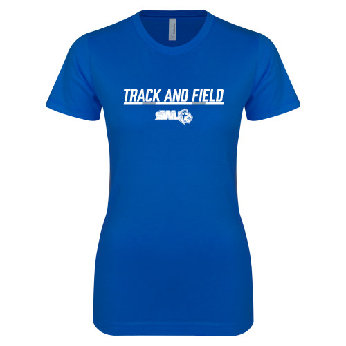  Next Level Womens Royal Boyfriend Tee - Track and Field Bar