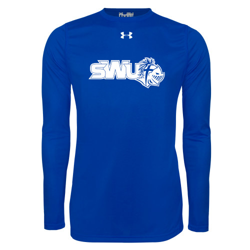  Under Armour Royal Long Sleeve Tech Tee - SWU w/ Knight