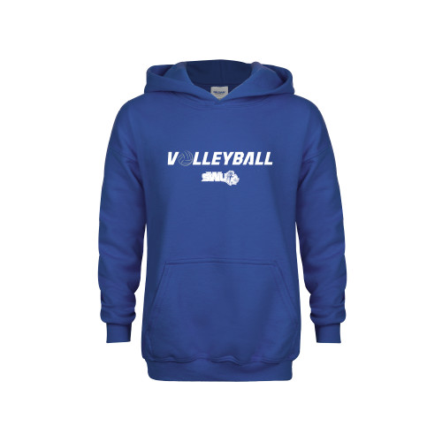  Youth Royal Fleece Hoodie - Volleyball w/ Ball