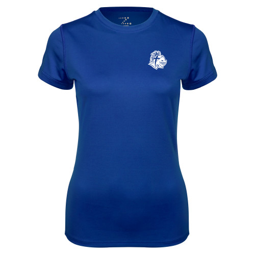  Womens Royal Performance Tee - Warrior Helmet