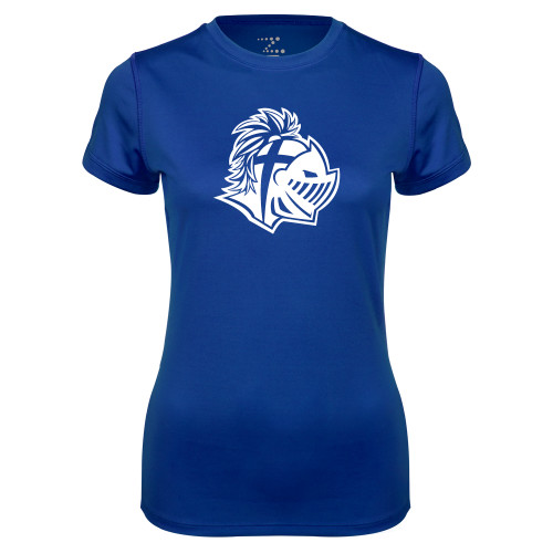  Womens Royal Performance Tee - Warrior Helmet