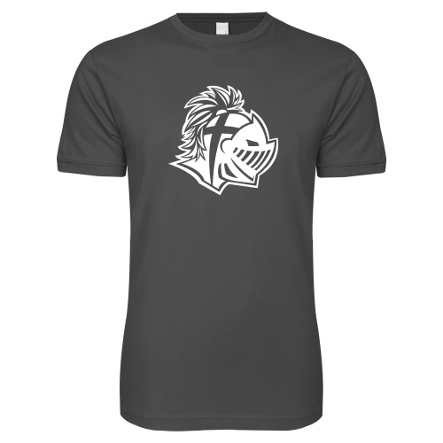  Next Level Charcoal SoftStyle T Shirt - Warrior Helmet
