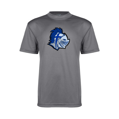  Youth Performance Grey Concrete Tee - Warrior Helmet