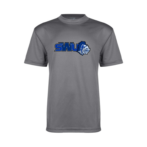  Youth Performance Grey Concrete Tee - SWU w/ Knight