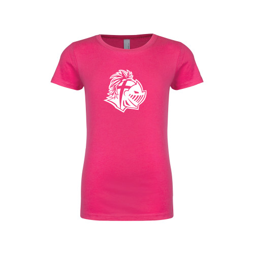  Next Level Girls Fuchsia Fashion Fit T Shirt - Warrior Helmet