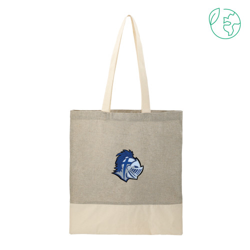  Split Recycled Grey Cotton Twill Convention Tote - Warrior Helmet