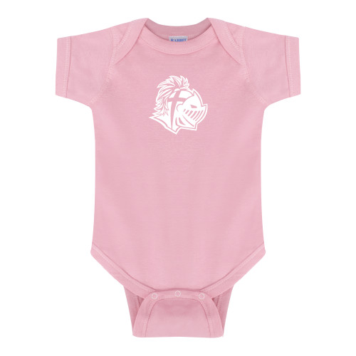  Light Pink Infant Onesie - Warrior Helmet