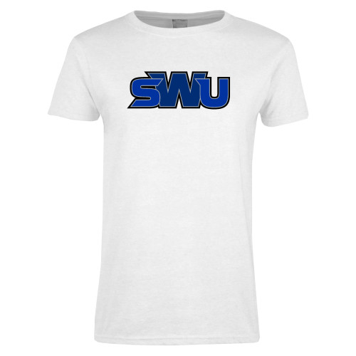  Womens White Short Sleeve Tee - SWU