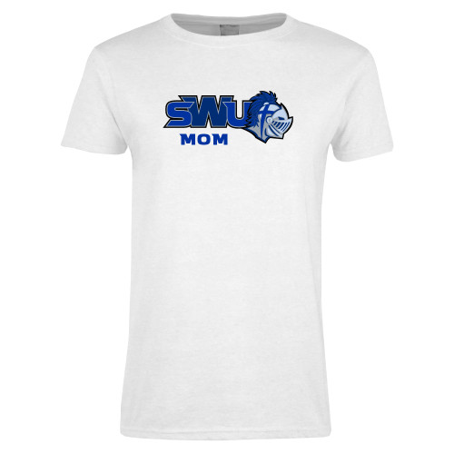  Womens White Short Sleeve Tee - Mom