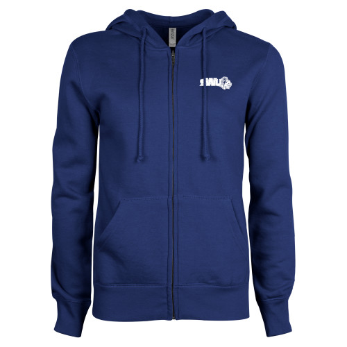  ENZA Womens Royal Fleece Full Zip Hoodie - SWU w/ Knight