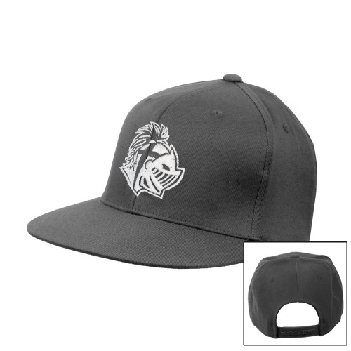  Charcoal Flat Bill Snapback Hat - Warrior Helmet