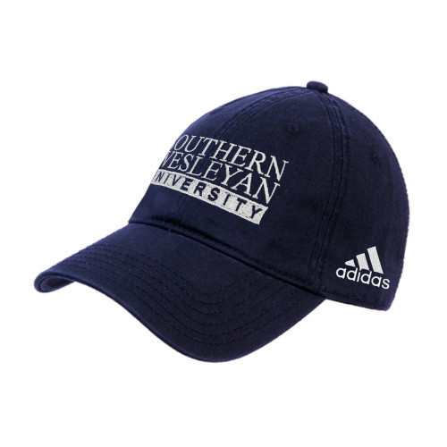 Adidas Navy Adjustable Washed Slouch - University Wordmark