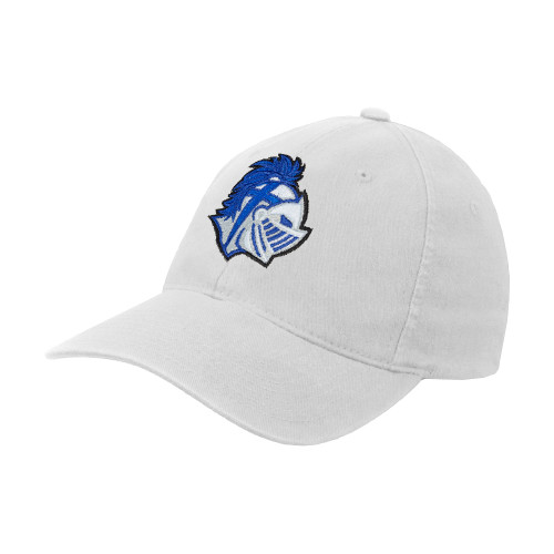  White Flexfit Structured Low Profile Hat - Warrior Helmet