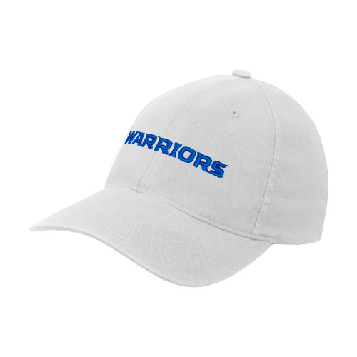  White Flexfit Structured Low Profile Hat - Warriors