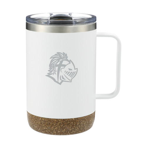  Valhalla Vacuum Insulated Camp White Mug 14oz - Warrior Helmet  Engraved