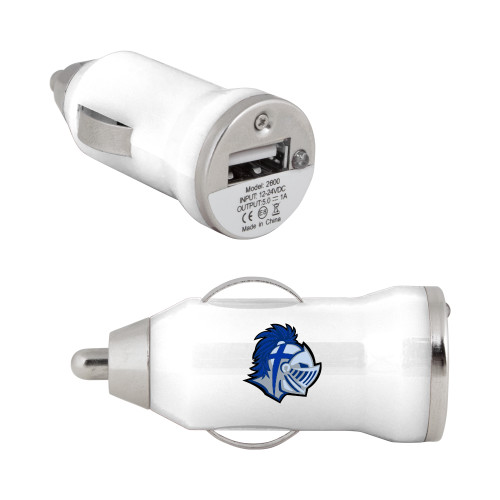  On the Go White Car Charger - Warrior Helmet