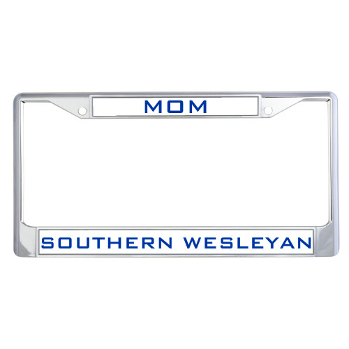  Mom Metal License Plate Frame in Chrome - Mom