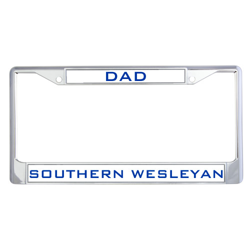  Dad Metal License Plate Frame in Chrome - Dad