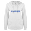 Thumbnail image for  ENZA Womens White V Notch Raw Edge Fleece Hoodie