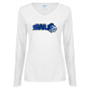 Thumbnail image for  Womens White Long Sleeve V Neck Tee