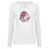Thumbnail image for  Womens White Long Sleeve V Neck Tee