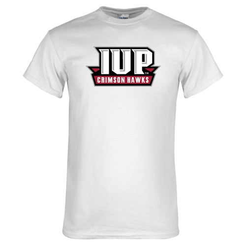  White T Shirt - IUP Hawks Banner
