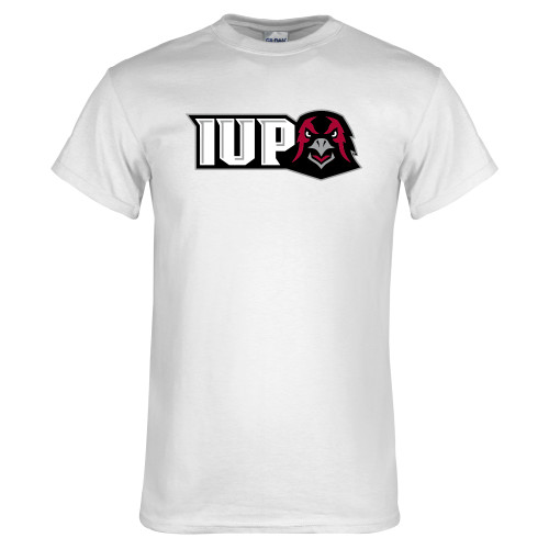  White T Shirt - IUP Hawk Head
