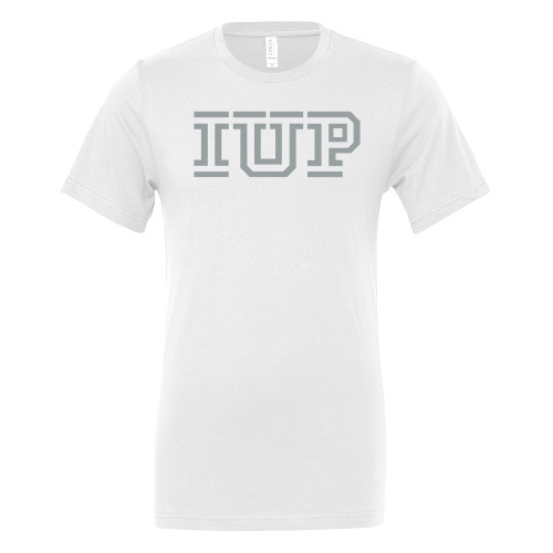  Bella + Canvas White Jersey Cotton T Shirt - IUP Logo