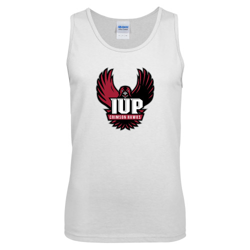  White Tank Top - IUP Hawk Wings