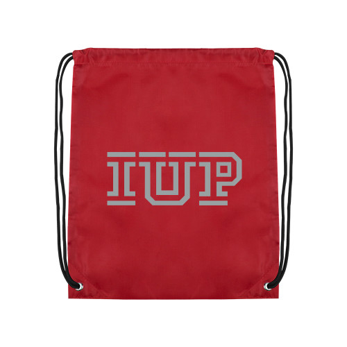  Cardinal Drawstring Backpack - IUP Logo