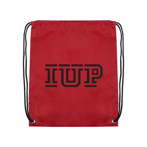 Cardinal Drawstring Backpack - IUP Logo