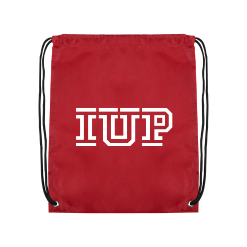  Cardinal Drawstring Backpack - IUP Logo