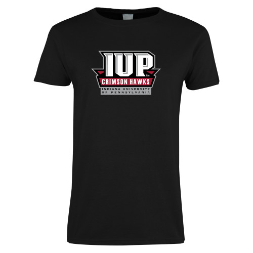  Womens Black Short Sleeve Tee - IUP of Penn